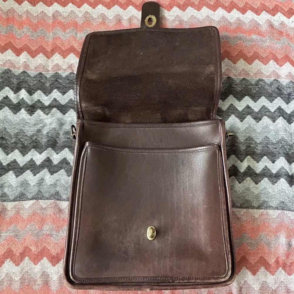 Coach Vintage Brown Leather Station Bag - Top Handle Purse 5130 Classic Classy - Picture 2 of 14